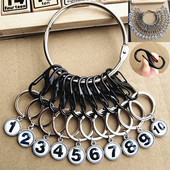 8字扣可拆卸 不锈钢钥匙盘钥匙扣加厚板数字标记钥匙牌钥匙圈环管