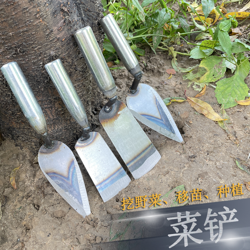 新农用移苗套装种菜栽种多肉小工具铁锹农具铁子铲小铲子种花淬火 农机/农具/农膜 铲子 原图主图