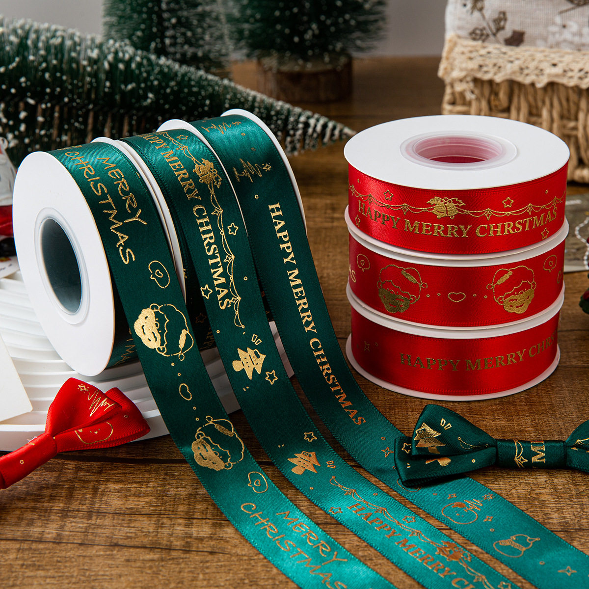 2.5cm圣诞烫金丝带礼盒包装吊牌彩带DIY蝴蝶结礼品花束包装涤纶带,居家布艺,丝带/绸带/布带,淘宝优惠券,粉丝福利购,淘宝优惠卷