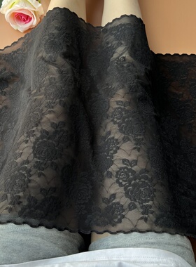 包邮外贸黑色蕾丝面料连衣裙diy手工衣服裙子加长布料加宽28厘米
