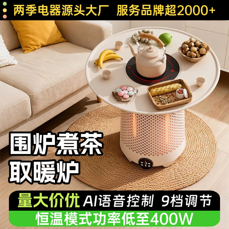 2025新款围炉煮茶取暖器室内家用电器烤火炉电暖气省电冬季