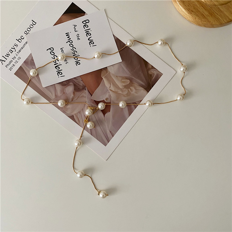 金属珍珠时尚连衣裙子性感腰链