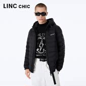 轻薄男士 LINCCHIC金羽杰短款 通勤连帽羽绒外套N23301081 热卖 反季