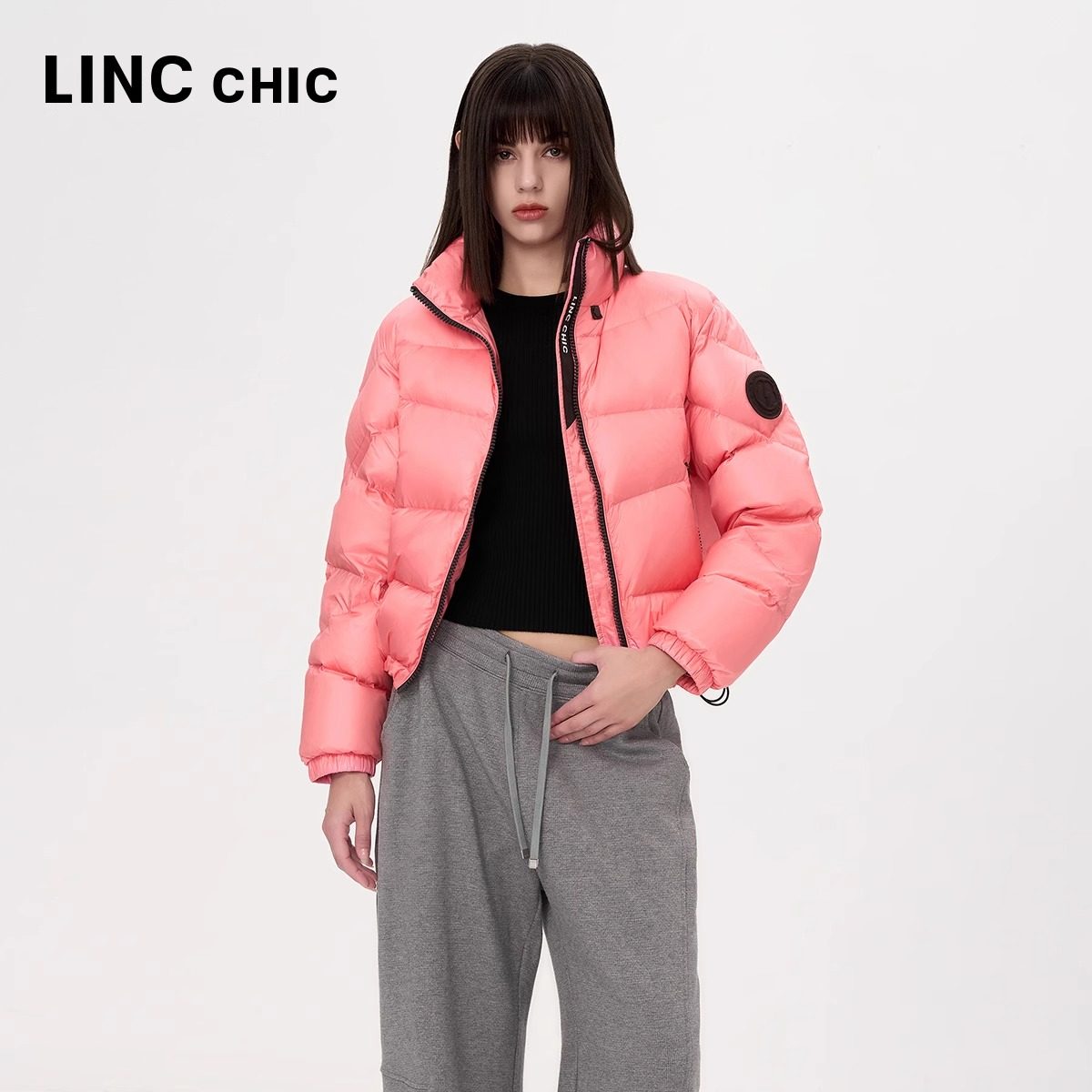 金羽杰新品短款潮酷面包服羽绒服