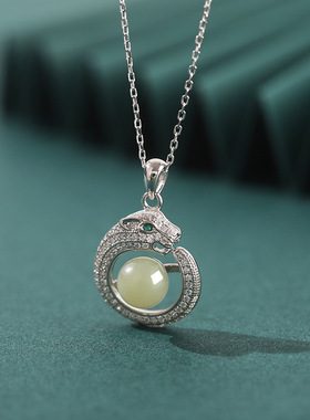 和田玉925银女高级感轻奢