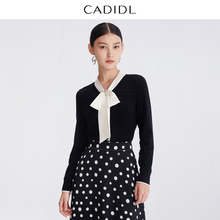 【100绵羊毛】CADIDL卡迪黛尔秋季商场同款时尚高领针织衫女