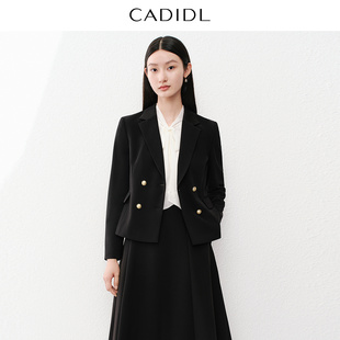 外套收腰显瘦双排扣西服女 气质百搭西装 CADIDL卡迪黛尔春季 新款