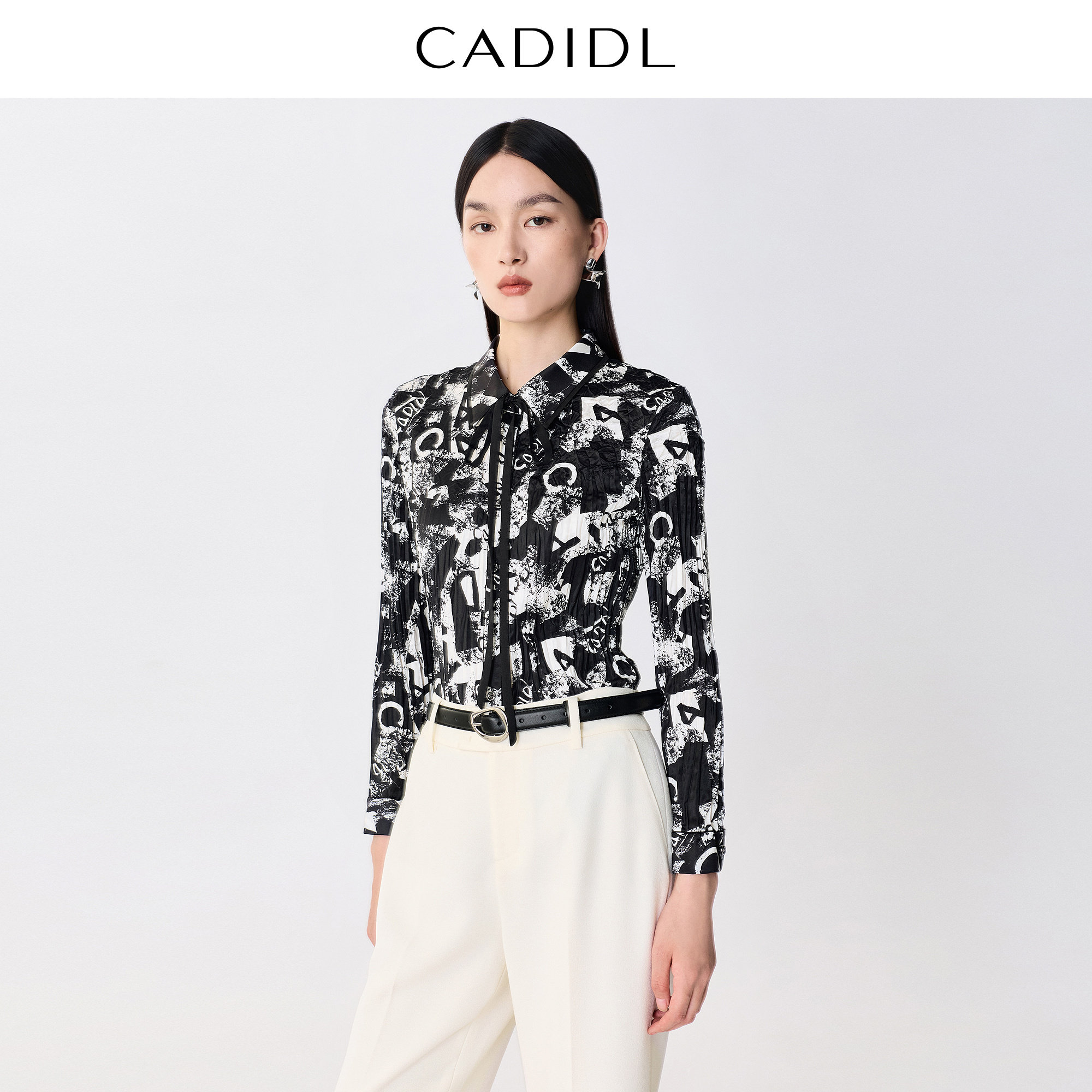 CADIDL卡迪黛尔【商场同款】时尚气质长袖衬衫女上衣26早春季新款