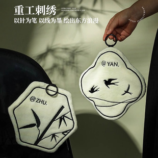 擦手巾中古风中式擦手巾不易发臭掉毛A类面料双层加厚中国风毛巾