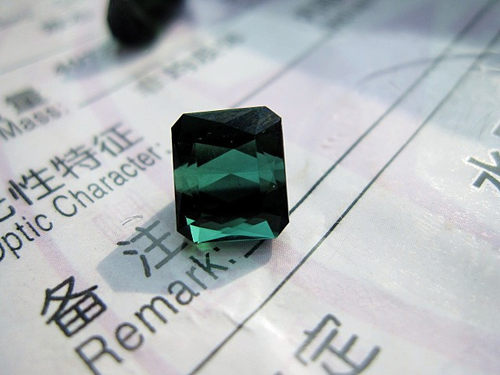 天然碧玺戒面  绿碧玺戒面   3.7ct