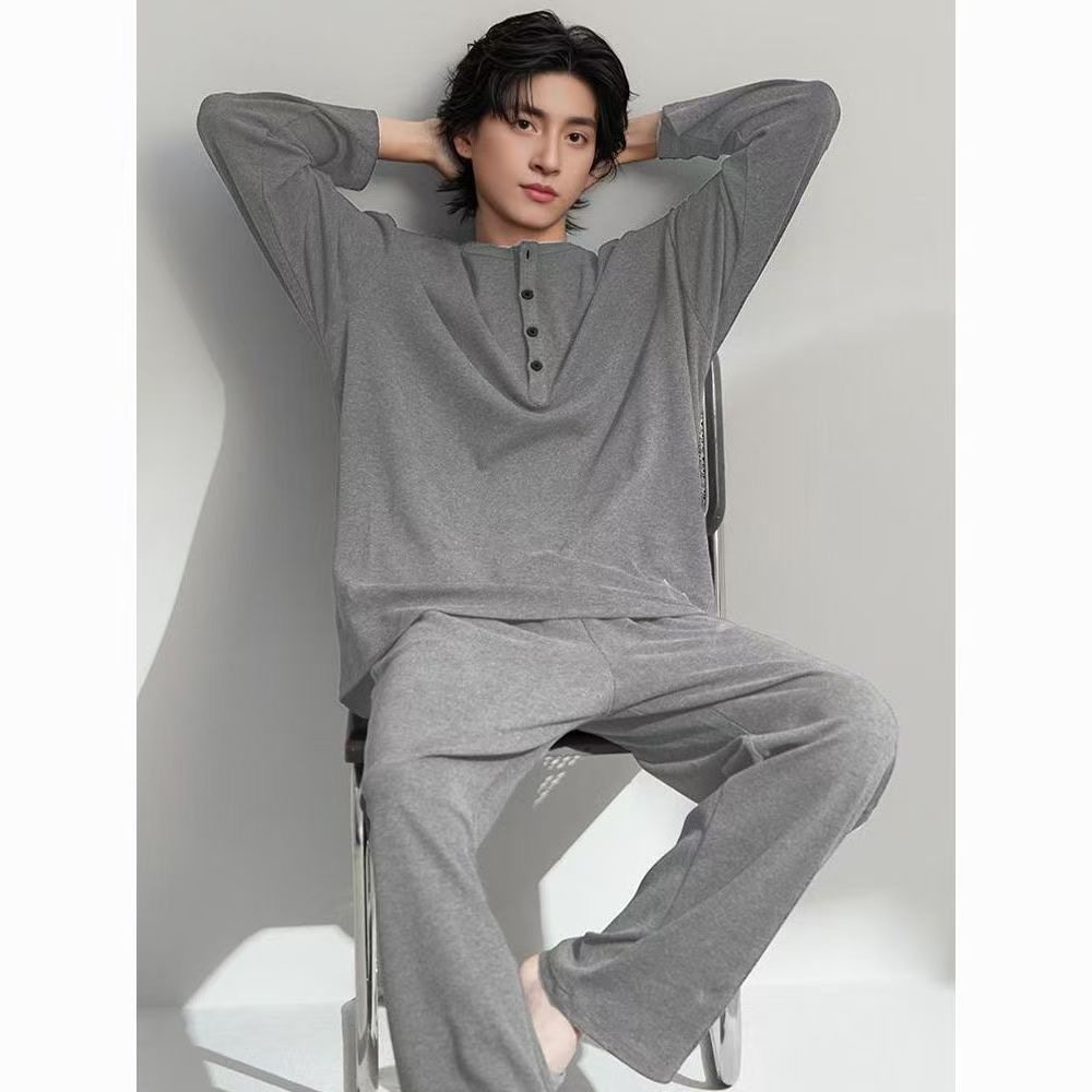2026新款睡衣男士春秋季纯棉长袖休闲大码秋冬款可外穿家居服套装,女士内衣/男士内衣/家居服,睡衣/家居服套装,淘宝优惠券,粉丝福利购,淘宝优惠卷