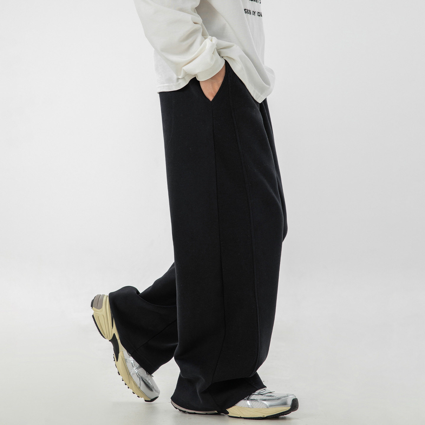 休闲裤男秋季新款重磅宽松垂感长裤潮牌运动MK2452-P55控88,男装休闲裤,电商A362