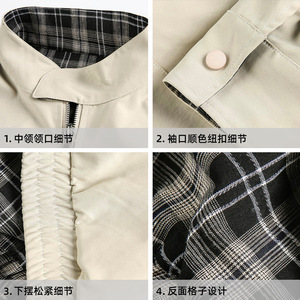 哈灵顿工装夹克男秋季款潮牌休闲立领宽松运动MJ6035-P85控138图片