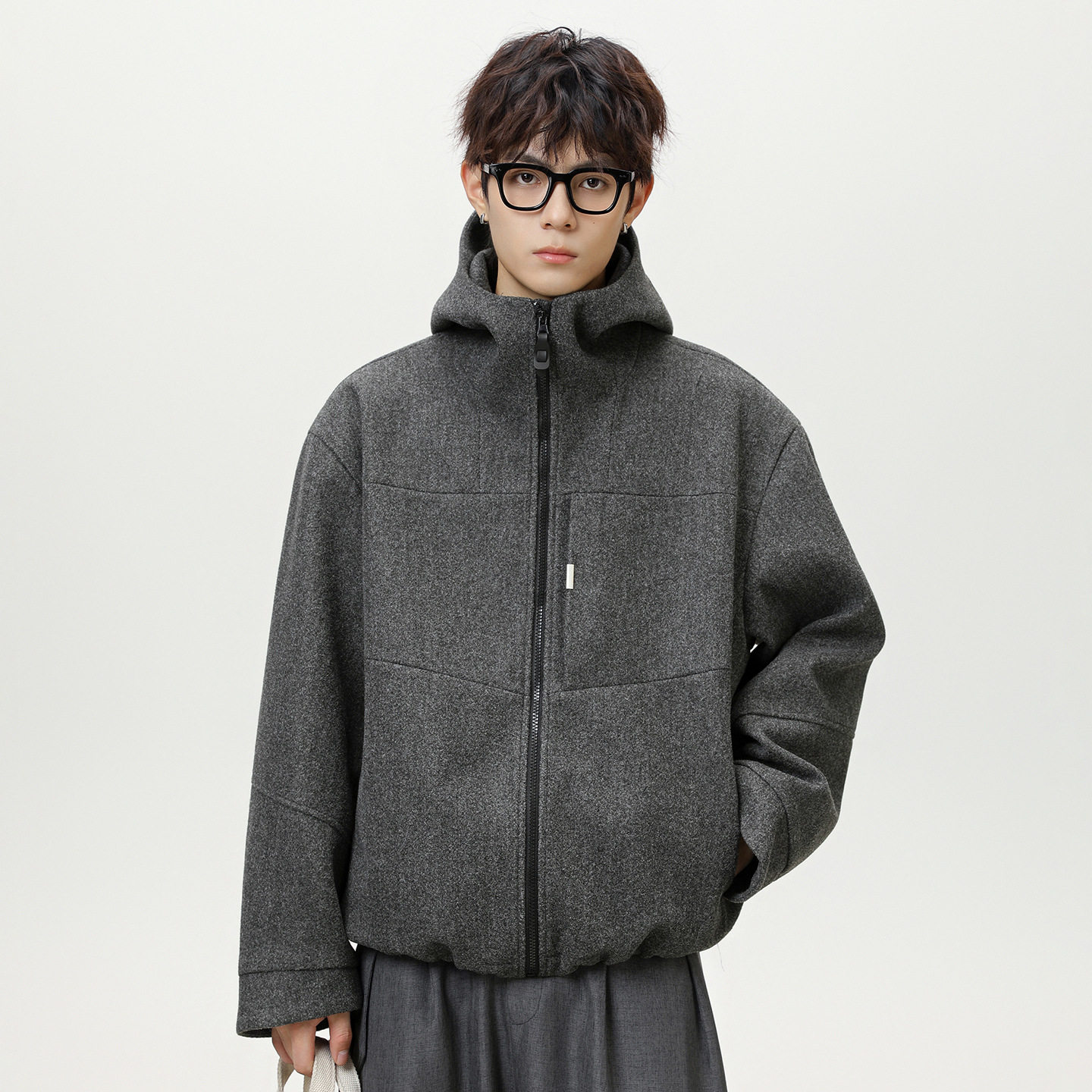夹克男秋冬新款短宽廓形加厚保暖通勤潮牌休闲MJ6037-P90控148,男装夹克,电商A362