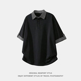 polo衫男夏季款挽袖设计短袖T恤高智感休闲体恤衫OT7263-P49控89，男装T恤，电商A362