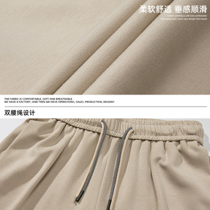 春季新款复古双抽绳设计活褶长裤运动宽松卫裤MK2390-P50控78图片