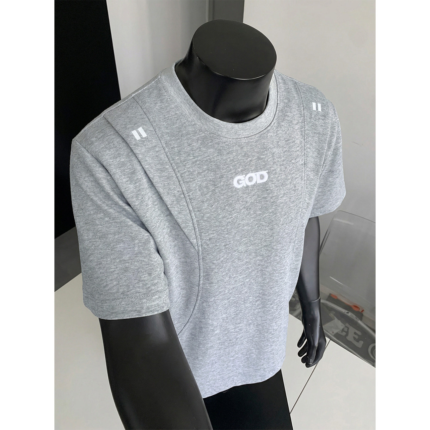 活页短袖T恤男夏季潮牌撞色立体刺绣半袖体恤衫OT7261-P40控68，男装T恤，电商A362