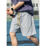 新款撞色设计口袋抽绳百搭宽松户外沙滩五分裤OK2596-P40控68，男装休闲裤，电商A362
