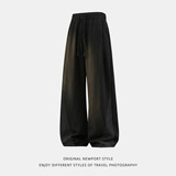 拼接休闲裤男春夏款双打褶设计垂感宽松长裤子OK2698-40控75，男装休闲裤，电商A362