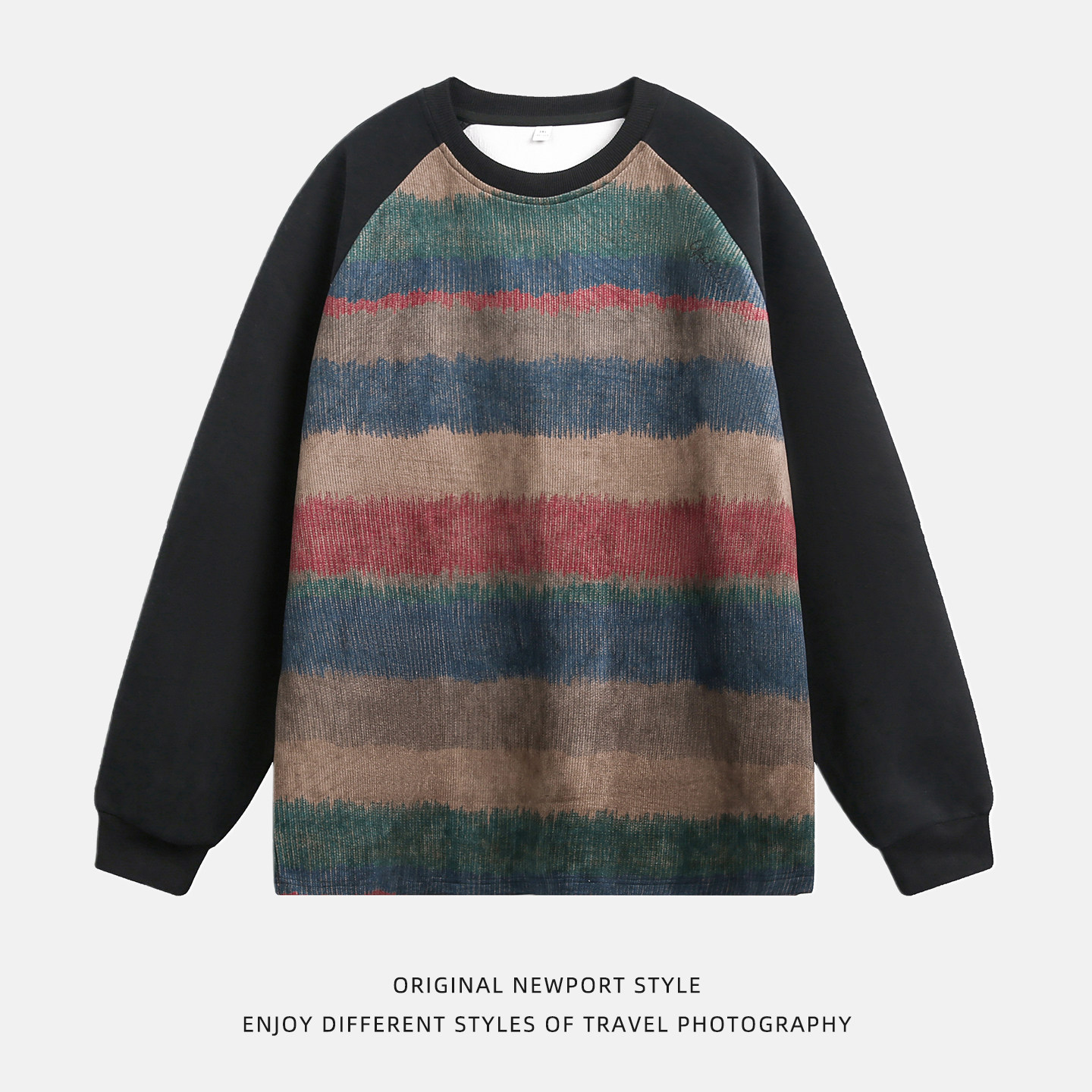 卫衣男秋季新款潮牌复古宽松渐变套头衫上衣MW3957-P51控85，男装卫衣，电商A362