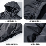 过膝棉服冬季加厚保暖防泼水连帽宽松棉大衣外套BL5113-P70控129，男装棉衣，电商A362