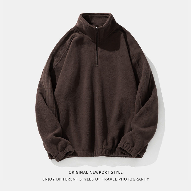 粒绒卫衣秋冬新款潮牌宽松美式立领夹克外套可二开BL3907-P51控68，男装卫衣，电商A362