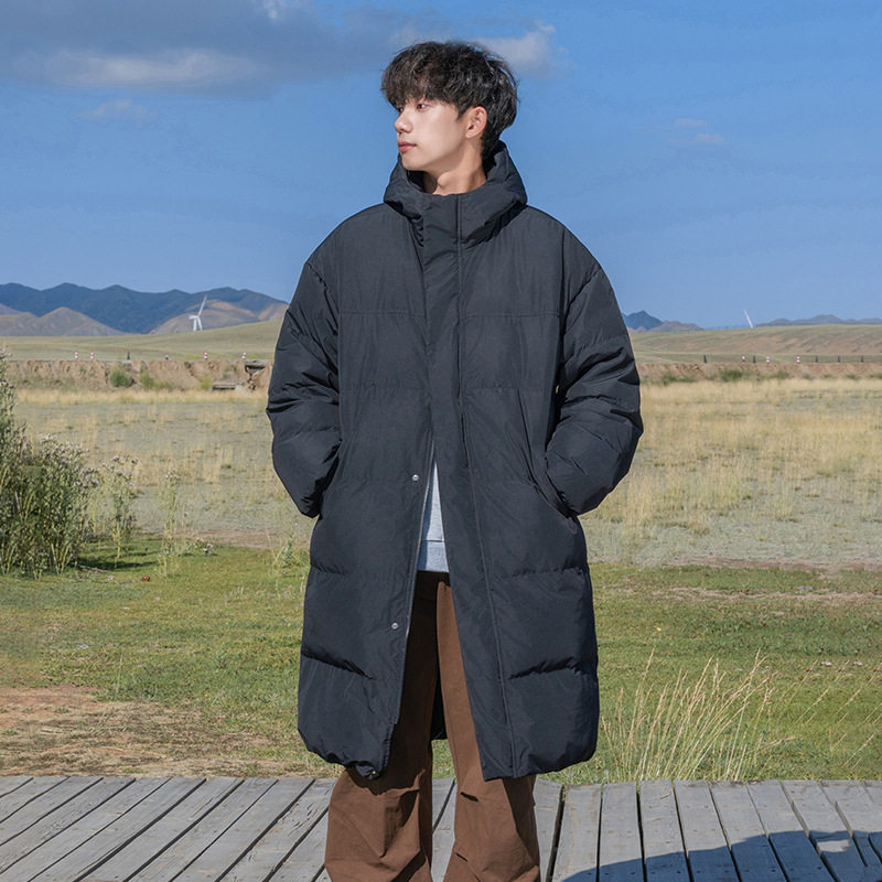 过膝棉服冬季加厚保暖防泼水连帽宽松棉大衣外套BL5113-P70控129,男装棉衣,电商A362