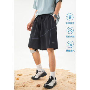 夏季新款分割明线设计透气轻薄反光五分沙滩裤OK2604-P35控59图片