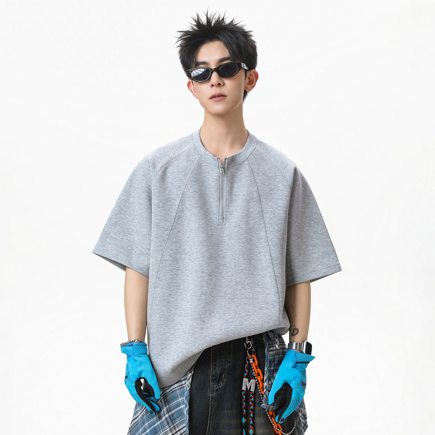 T恤男夏季新款美式高街潮牌休闲半袖体恤OT7281-P39控68，男装T恤，电商A362