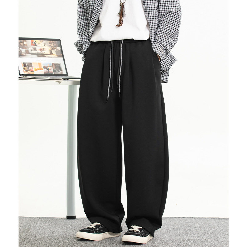 休闲裤男25春季新款卫裤打褶双抽绳设计运动长裤MK2390-P50控78,男装休闲裤,电商A362