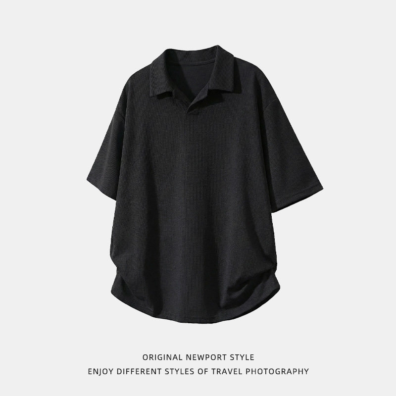 polo衫T恤男夏季肌理质感半袖宽松休闲短袖体恤衫OT7231-P34控59，男装T恤，电商A362