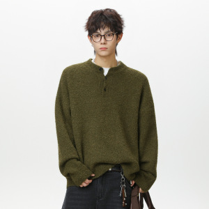 polo针织衫男秋冬加厚保暖毛衣慵懒风套头线衣MM4153-P65控108图片