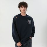 重磅圆领卫衣男秋季款潮牌上衣宽松廓形套头衫MW3994-P45控78，男装卫衣，电商A362