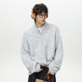 男秋冬款质感保暖慵懒风宽松半高领针织衫MM4159-P70控108，男装针织衫/毛衣，电商A362