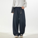 春季弯刀裤口袋打褶设计廓形宽松潮牌直筒长裤子ON2584-P65控108，男装休闲裤，电商A362