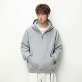 连帽卫衣男春季款立体分割纯色半高领帽衫外套MW3964-P70控108，女装短外套，电商A362