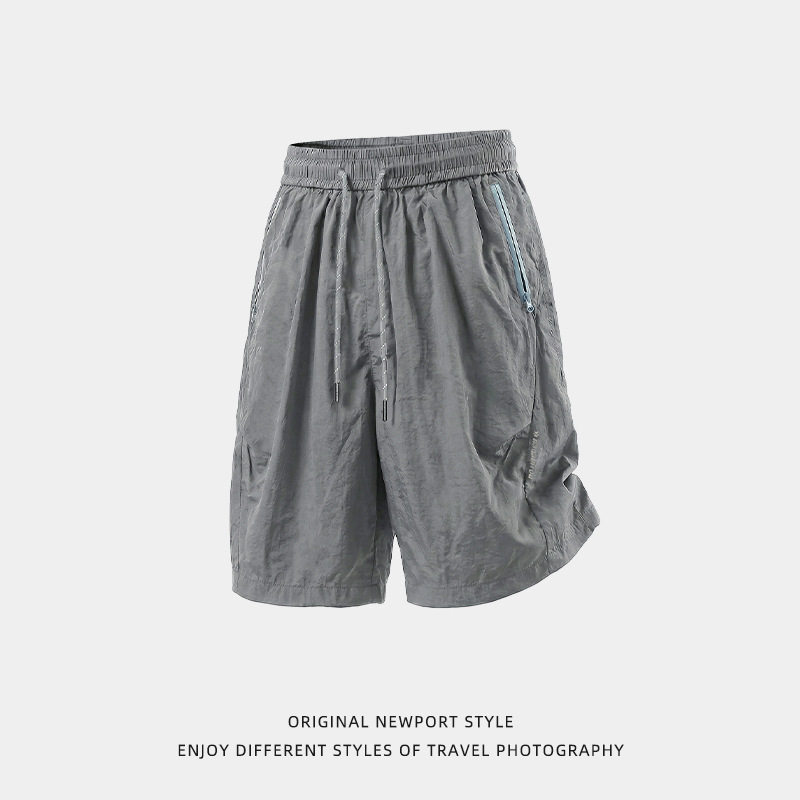 休闲短裤男夏款户外轻运动撞色拉链防泼水五分裤OK2595-P39控68,男装休闲裤,电商A362