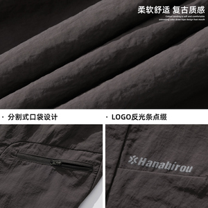 工装休闲裤春季直筒宽松徒步裤分割式口袋冲锋裤OK2577-P54控88图片