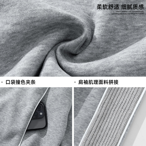 开衫卫衣春季美式复古重磅短宽廓形拉链外套OW8028-P68控118图片