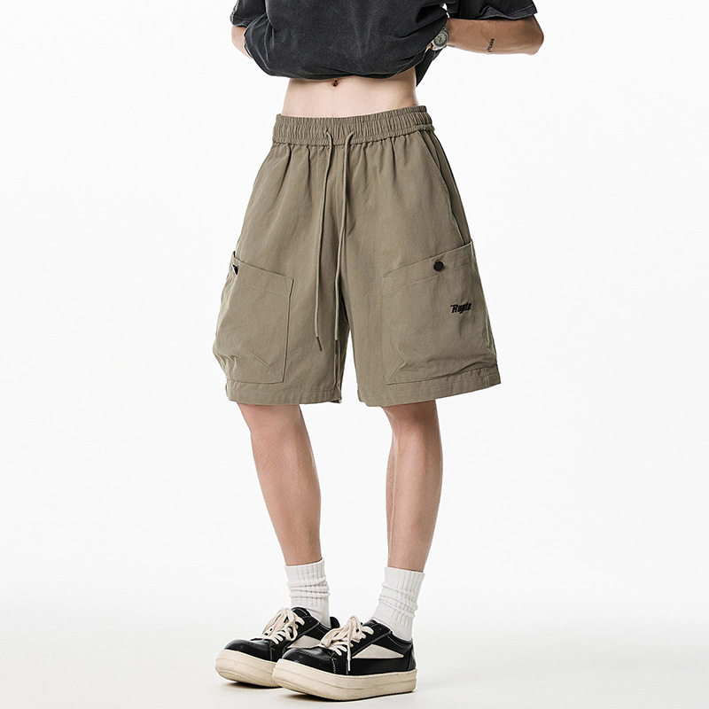 25夏季新款高街宽松美式字母刺绣五分休闲裤MK2406-P44控68，男装休闲裤，电商A362