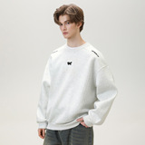 印花廓形圆领卫衣男秋款分割结构套头衫重磅潮牌MW8002-P50控78，男装卫衣，电商A362