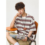 夏季款美式复古情侣宽松百搭休闲潮牌半袖体恤OT7286-P38控68，男装T恤，电商A362