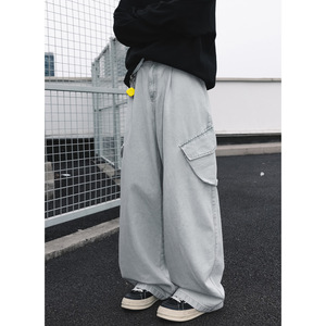 工装牛仔裤男秋季款美式潮牌直筒宽松长MN2431-P70控108图片