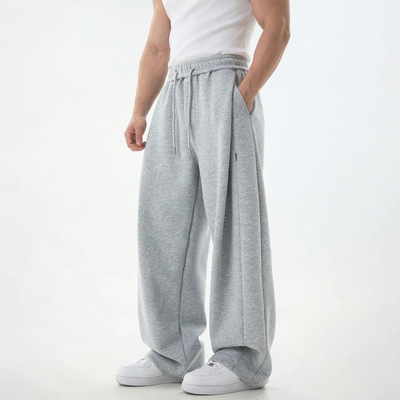 男春季新款垂感宽松卫裤微收脚潮牌质感长裤OK2554-P40控68