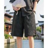 休闲短裤男夏季直筒宽松盘扣设计潮五分裤子OK2701-P38控68，男装休闲裤，电商A362