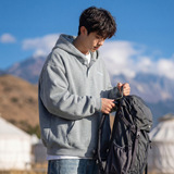 刺绣半门襟连帽卫衣男春季重磅潮牌休闲上衣外套OW8030-P65控108，女装短外套，电商A362