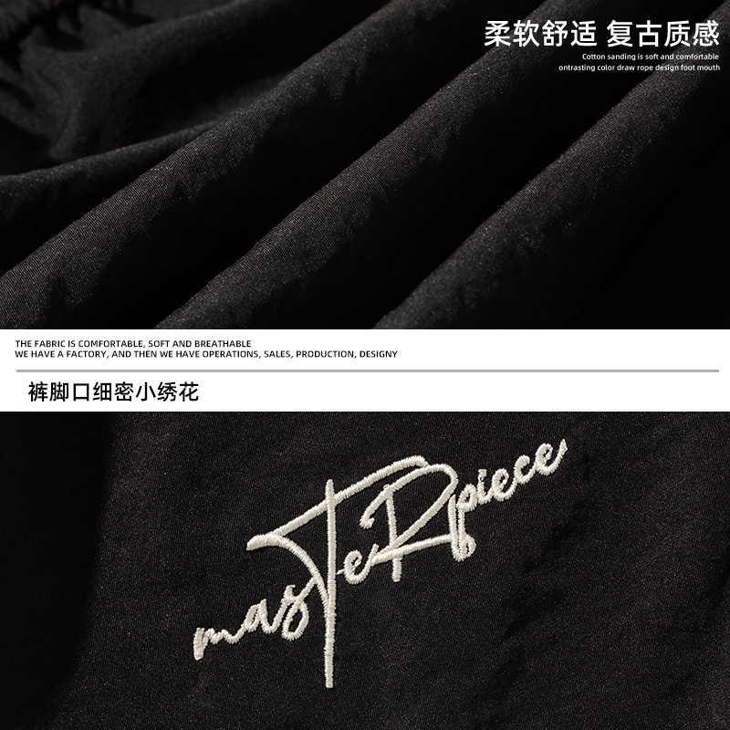 短裤男2026夏季新款复古美式字母绣花运动五分裤MK2404-P30控49,男装休闲裤,电商A362