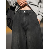 牛仔裤男春季新款分割设计廓形宽松休闲裤子L2365-P65控98，男装牛仔裤，电商A362