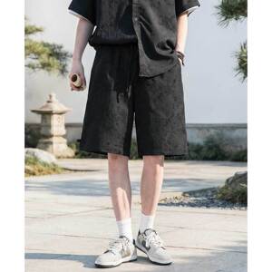 休闲短裤男夏季直筒宽松盘扣设计潮五分裤子OK2701-P38控68图片