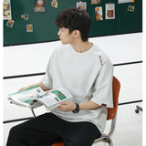 短袖T恤男夏季新款美式领口明线纯棉休闲体恤衫MT7206-P35控59，男装T恤，电商A362